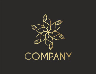 Projekt logo dla firmy gold flower | Projektowanie logo